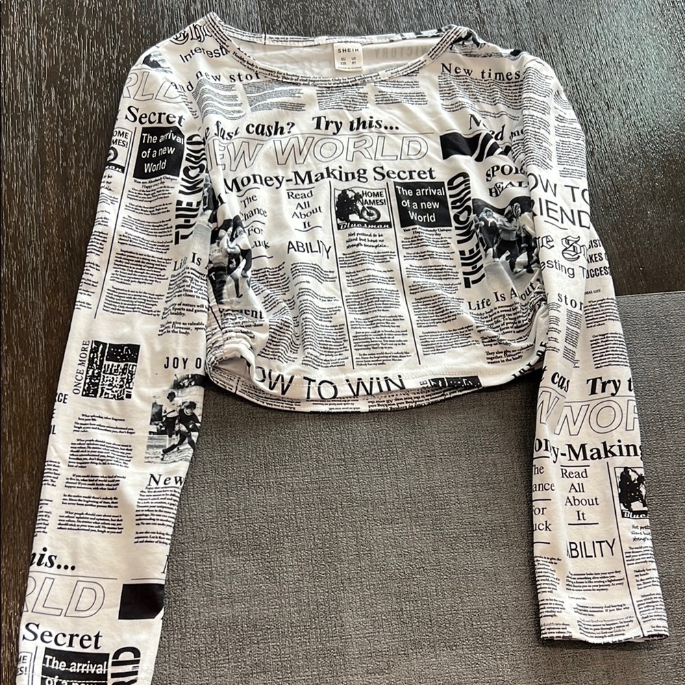 Never worn newspaper crop